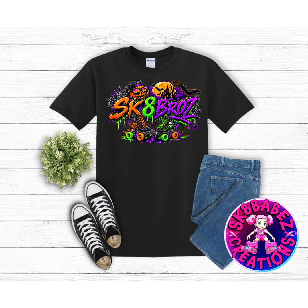 π SK8BROZ Halloween Roller Skate T-Shirt πΌπ