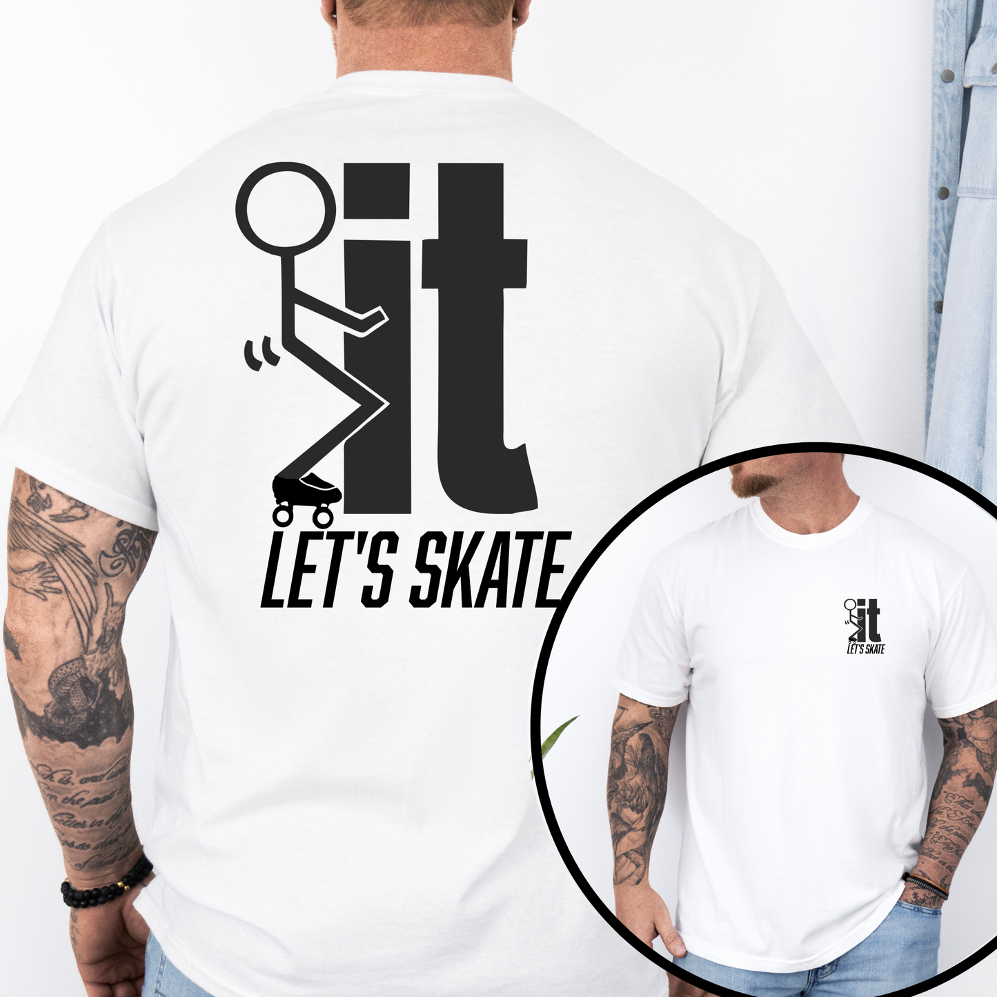 F...IT LET"S SKATE Men’s Graphic T-Shirt