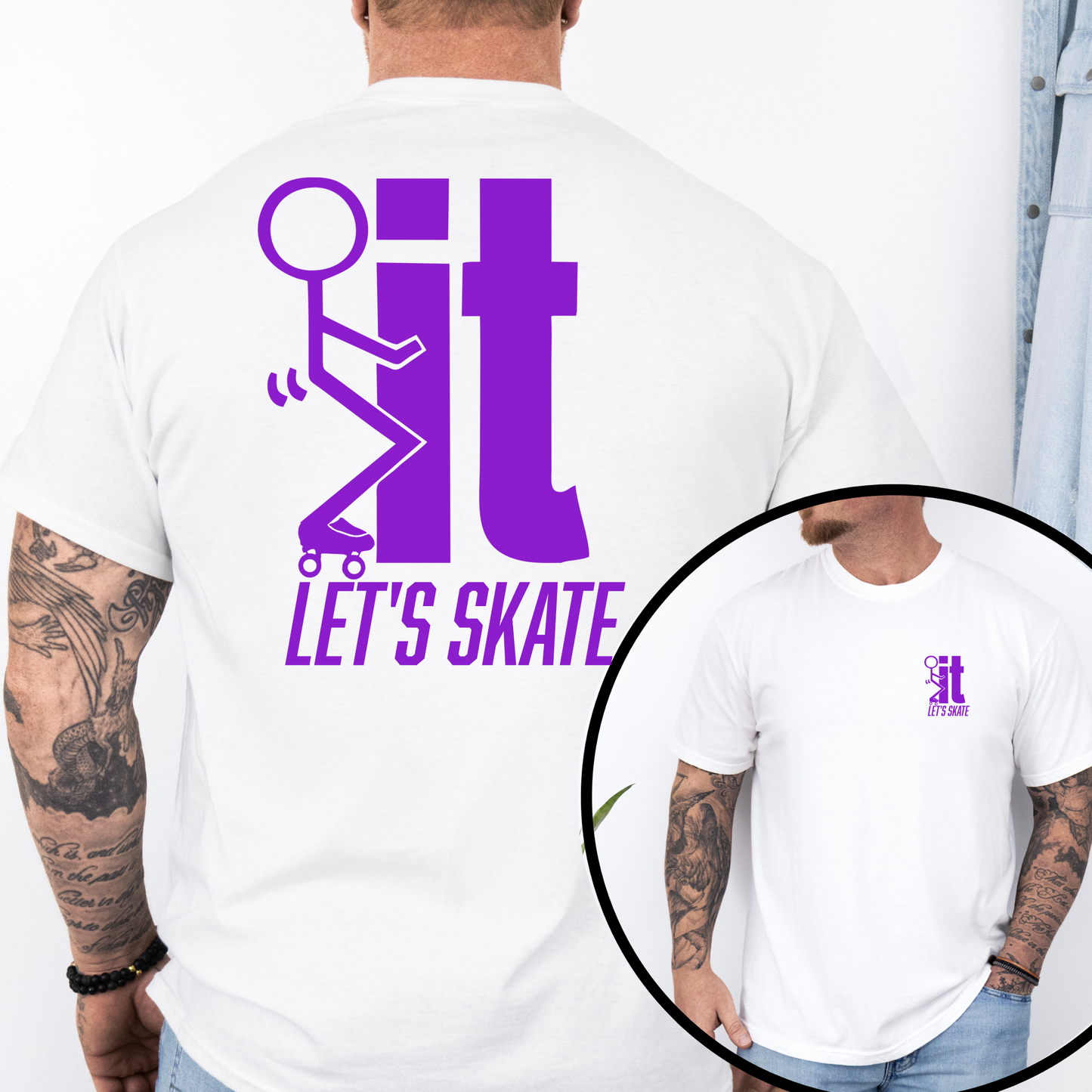 F...IT LET"S SKATE Men’s Graphic T-Shirt
