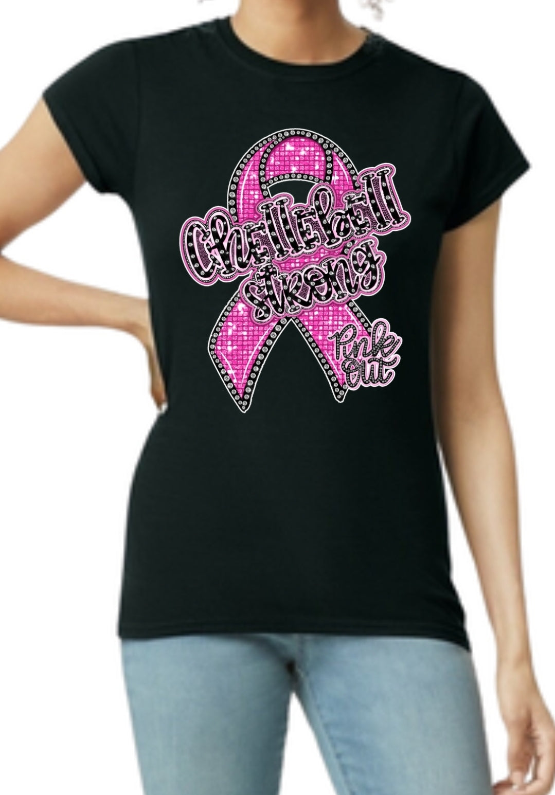 Pink the rink Chellebellstrong shirt