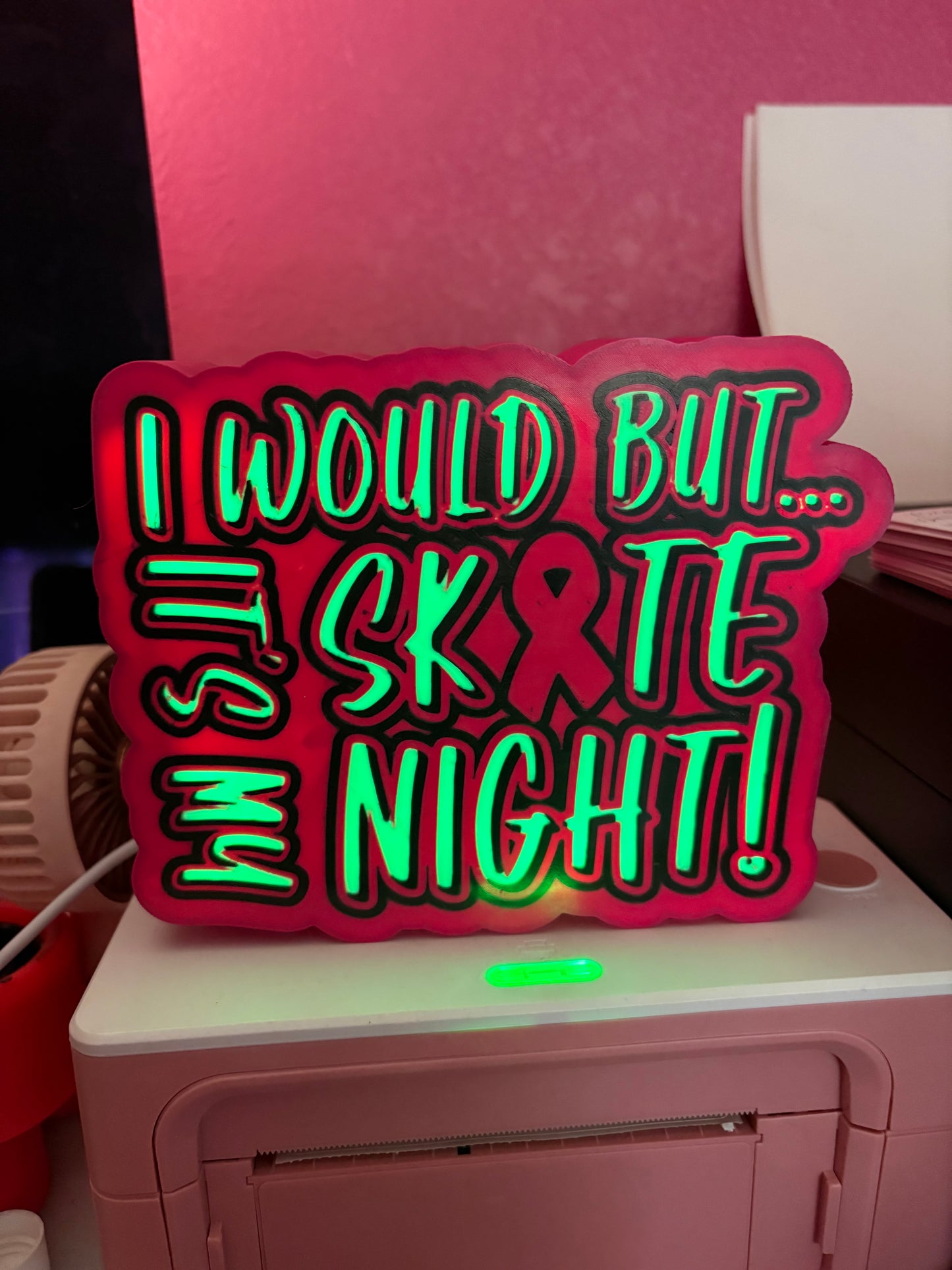 “It’s My Skate Night” Breast Cancer Light Box