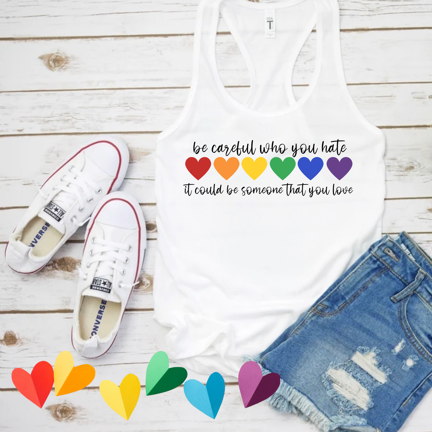 Becareful Who you Hate Graphic Pride T-Shirt