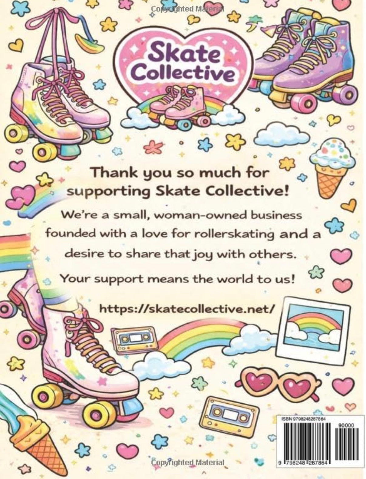Roller Skate Coloring Book: