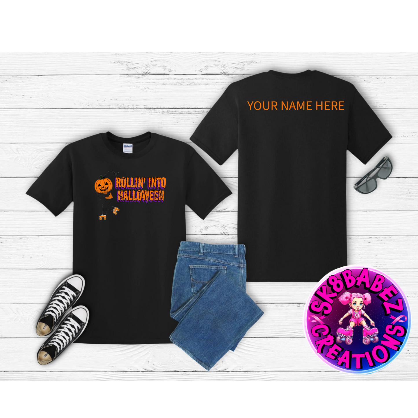 Rollin into Halloween Graphic Shirt