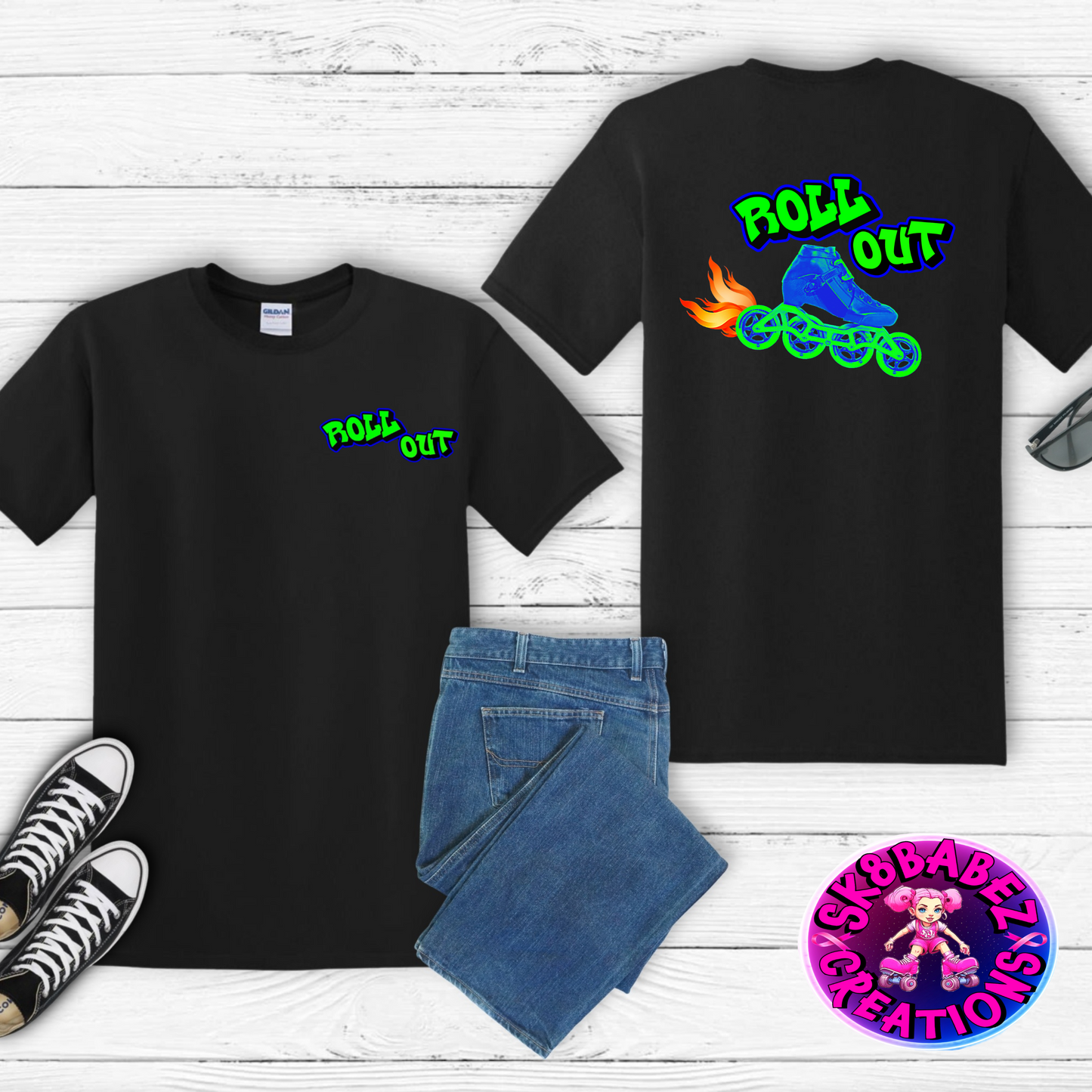 Roll Out Skate Crew Graphic T-shirt