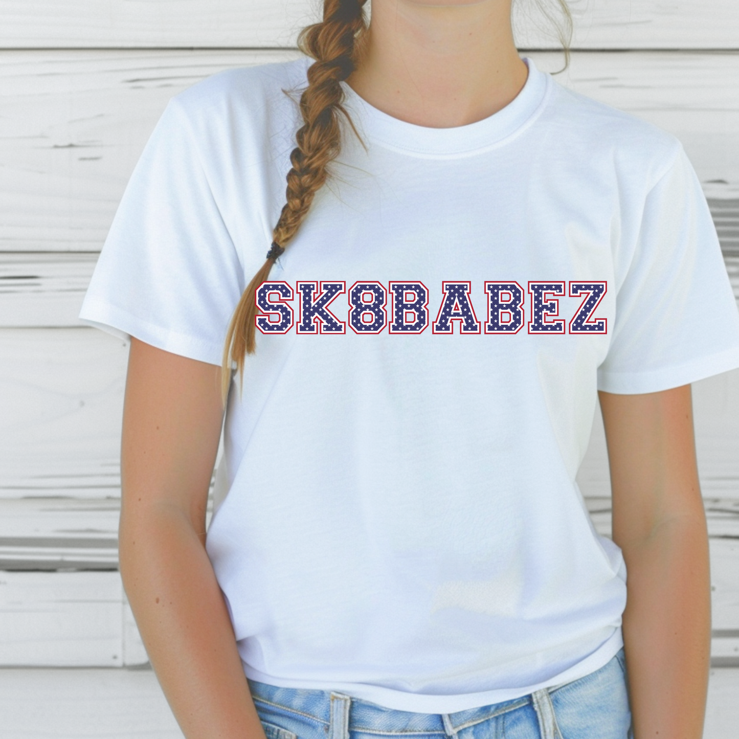 SK8BABEZ AMERICAN PRINT GRAPHIC T-SHIRT