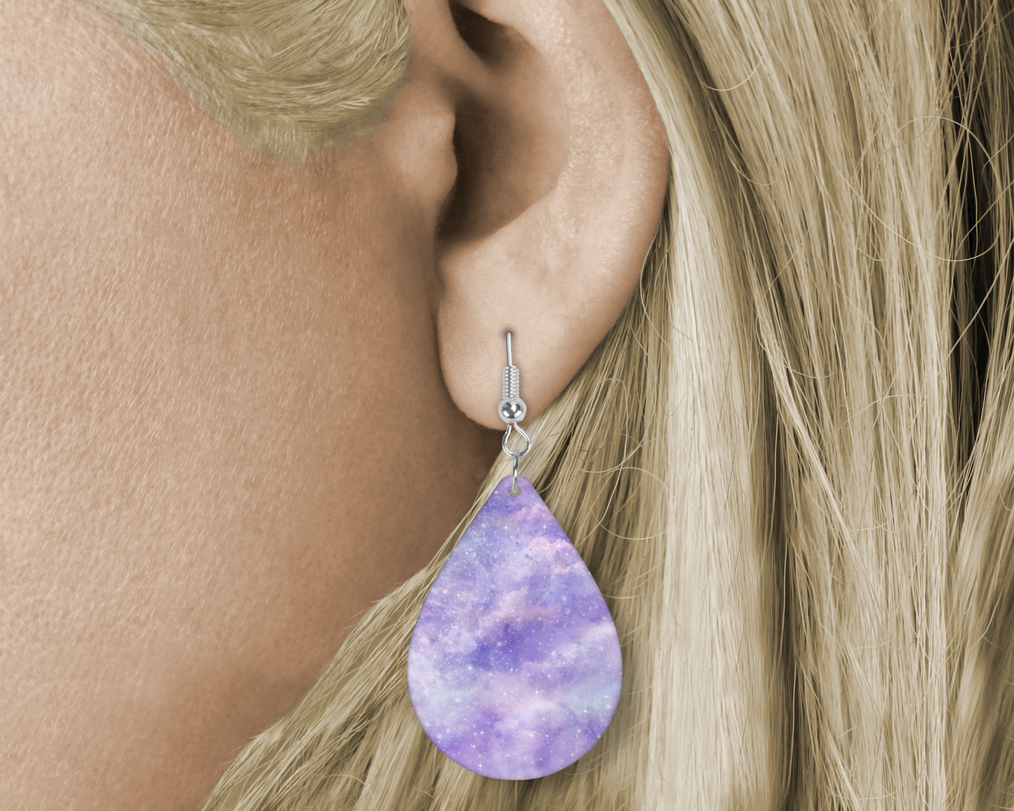 Tie- Dye (Sublimated) Tear Drop Earrings