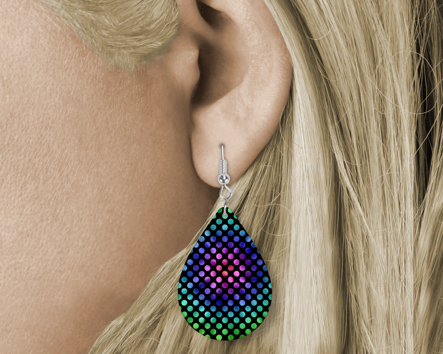 Pattern (sublimated) Tear Drop Earrings