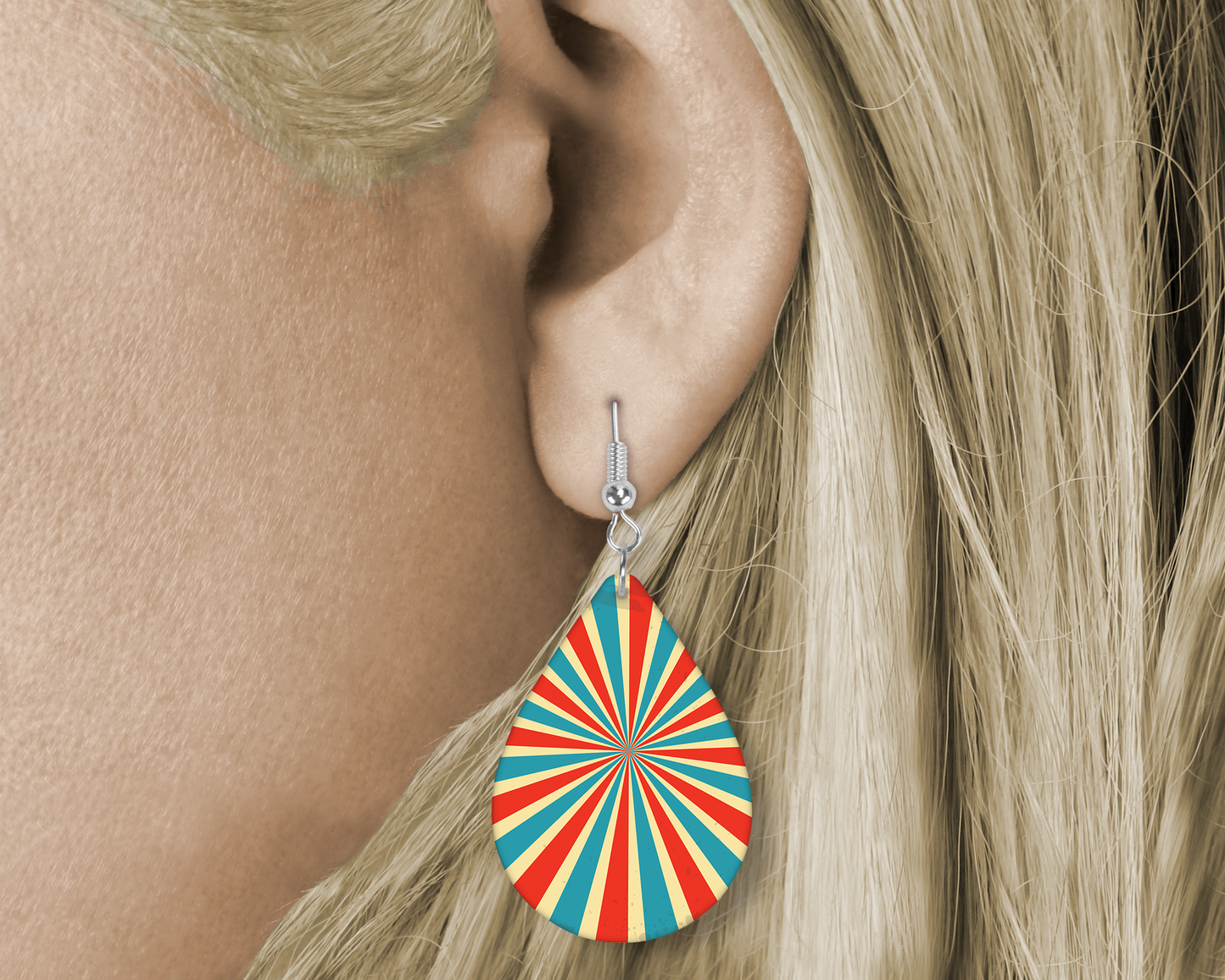 Groovy(sublimated) Tear Drop Earrings