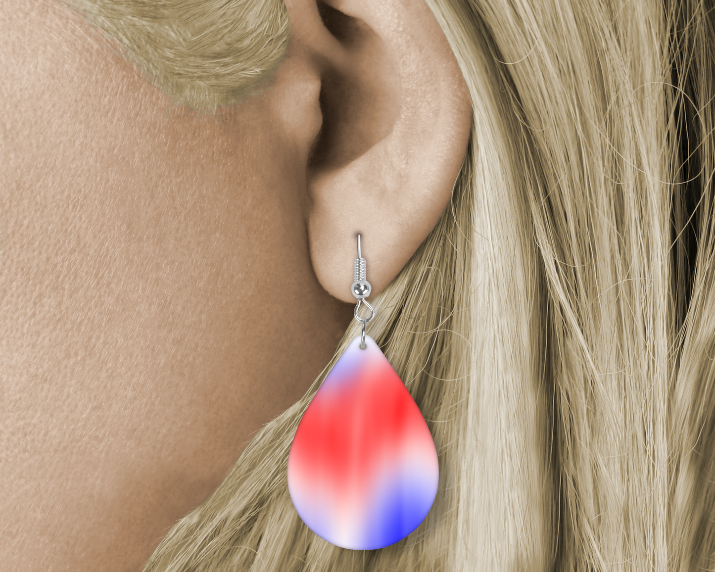 Tie- Dye (Sublimated) Tear Drop Earrings
