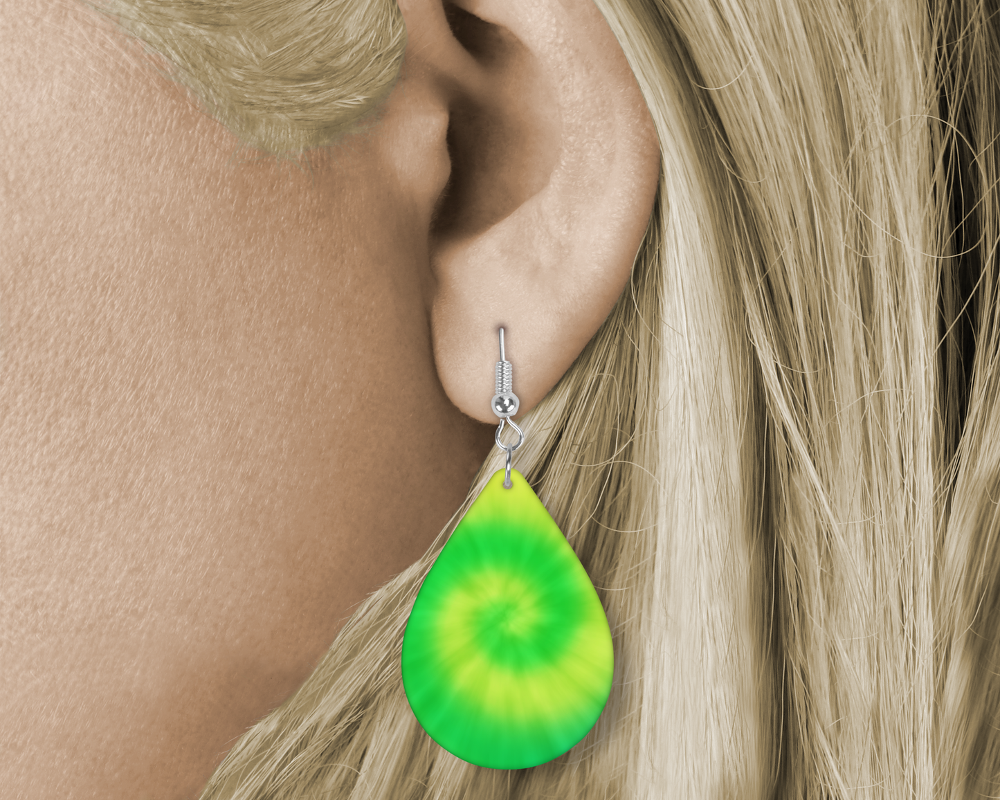 Tie- Dye (Sublimated) Tear Drop Earrings