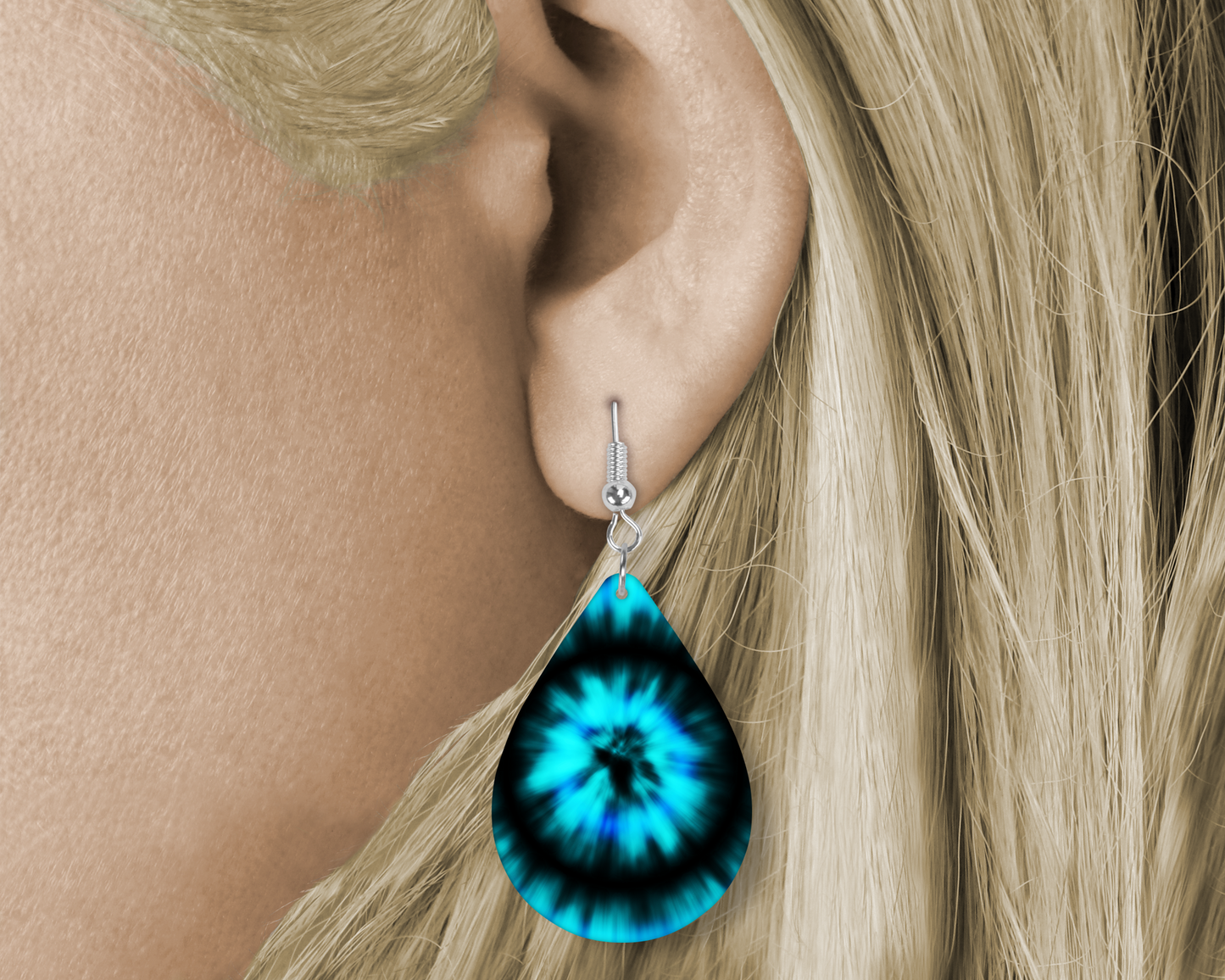 Tie- Dye (Sublimated) Tear Drop Earrings