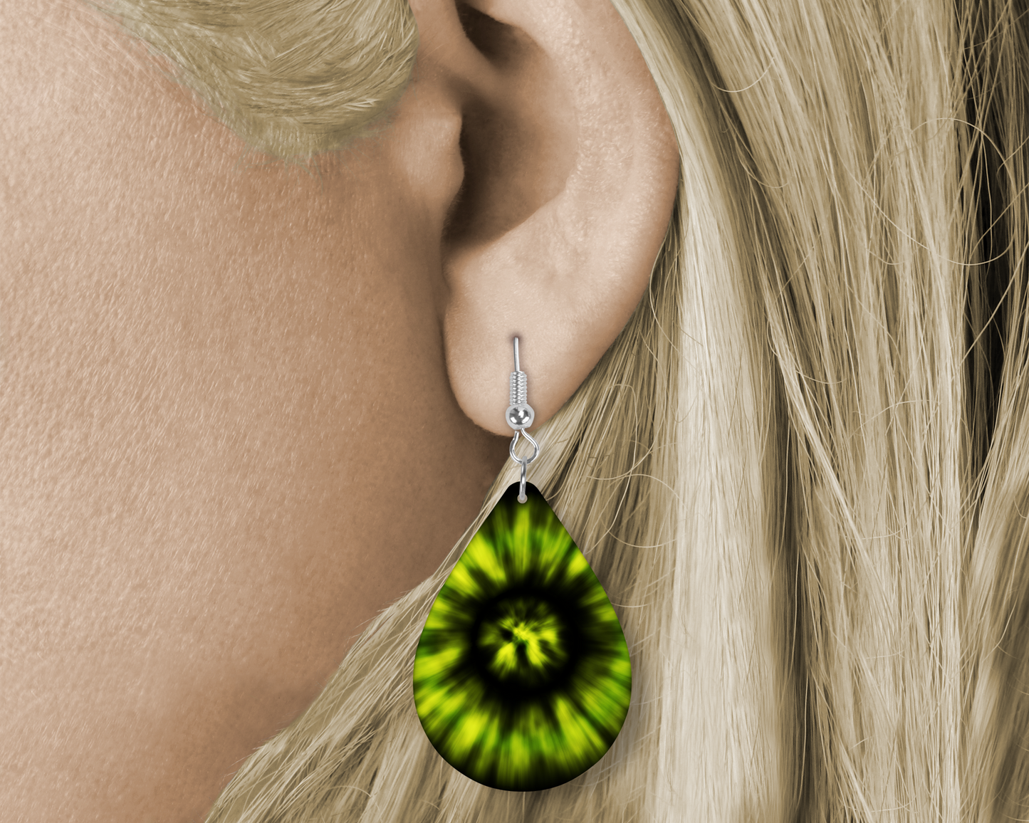 Tie- Dye (Sublimated) Tear Drop Earrings