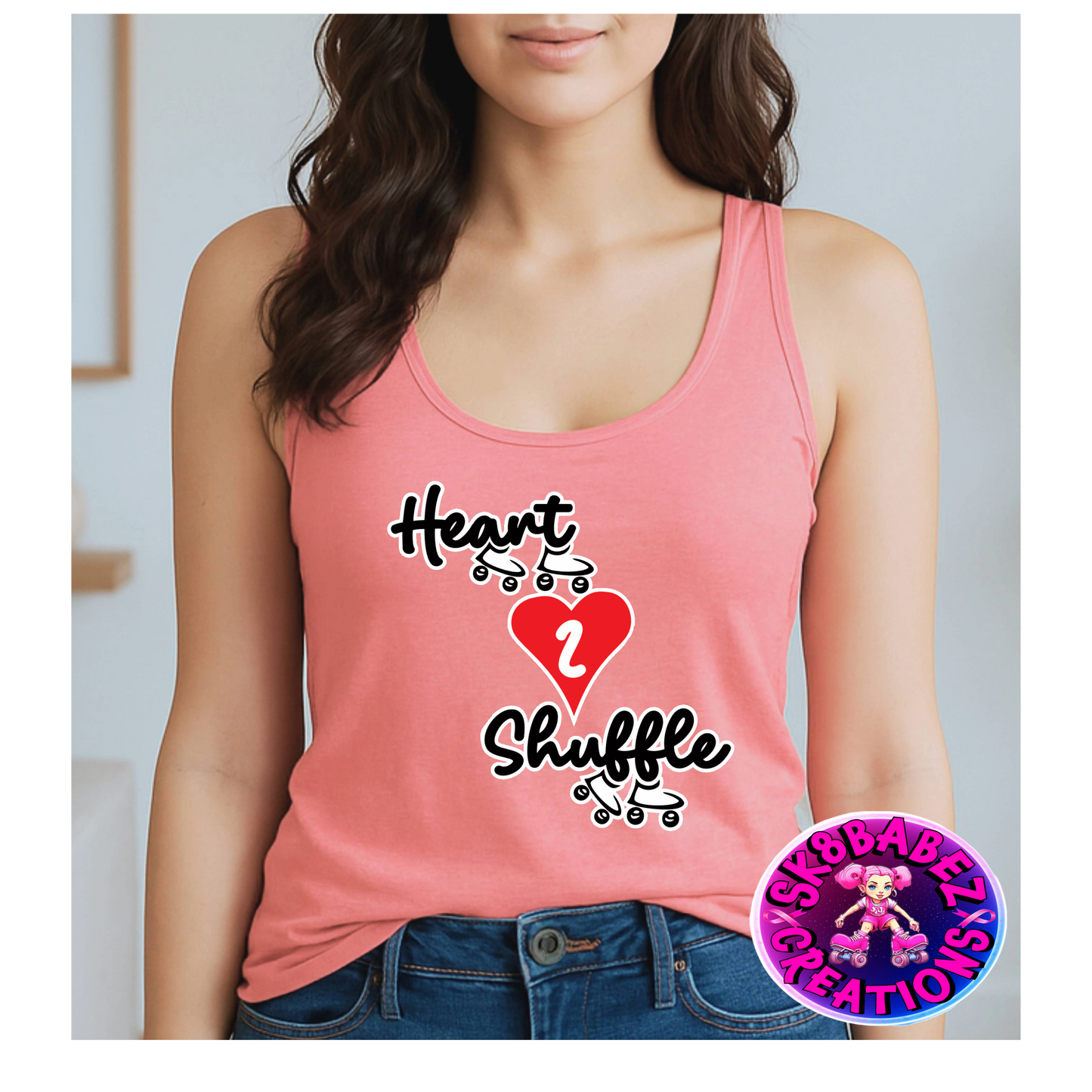Heart 2 Shuffle Women's Razor Back tank