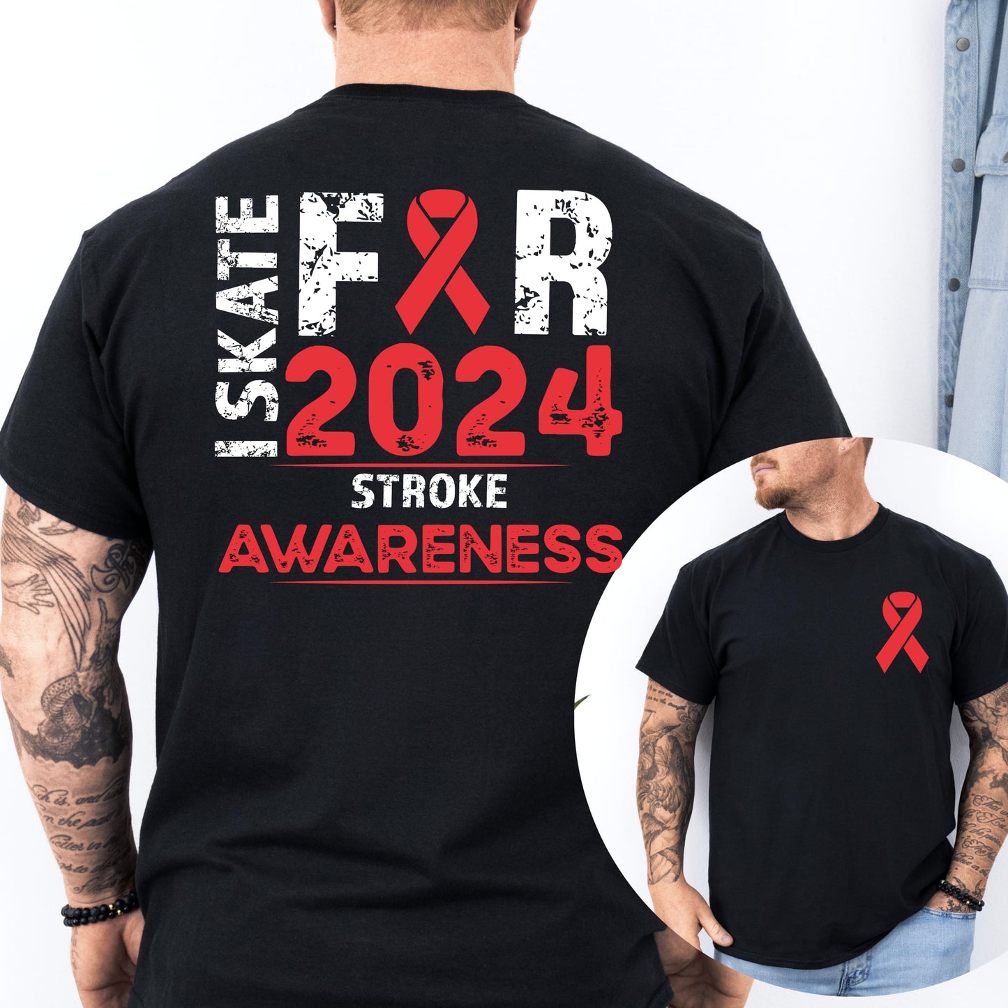 I SKATE FOR STROKE AWARENESS GRAPHIC T-SHIRT 2024