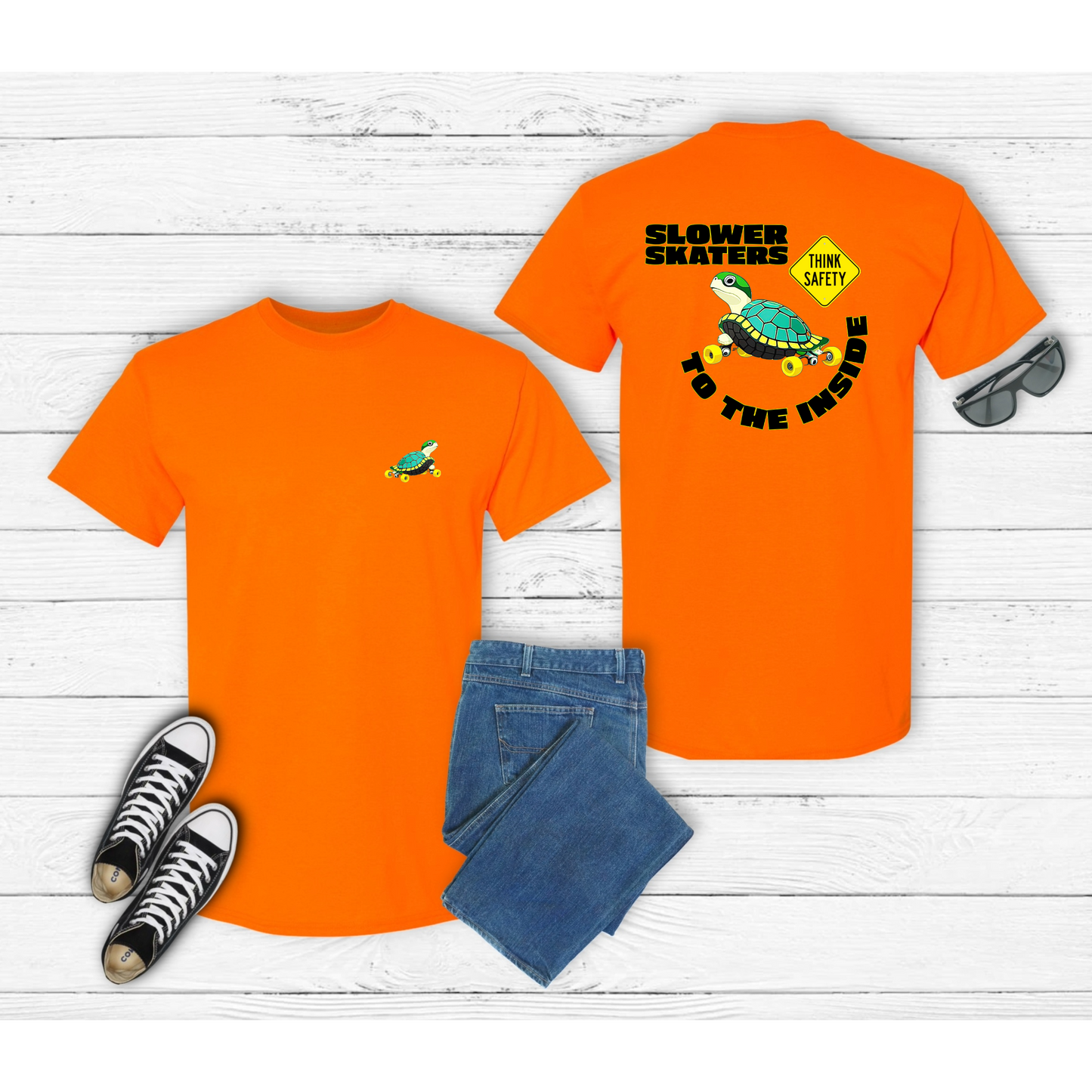Slower Skaters to the Inside Graphic T-Shirt(unisex)