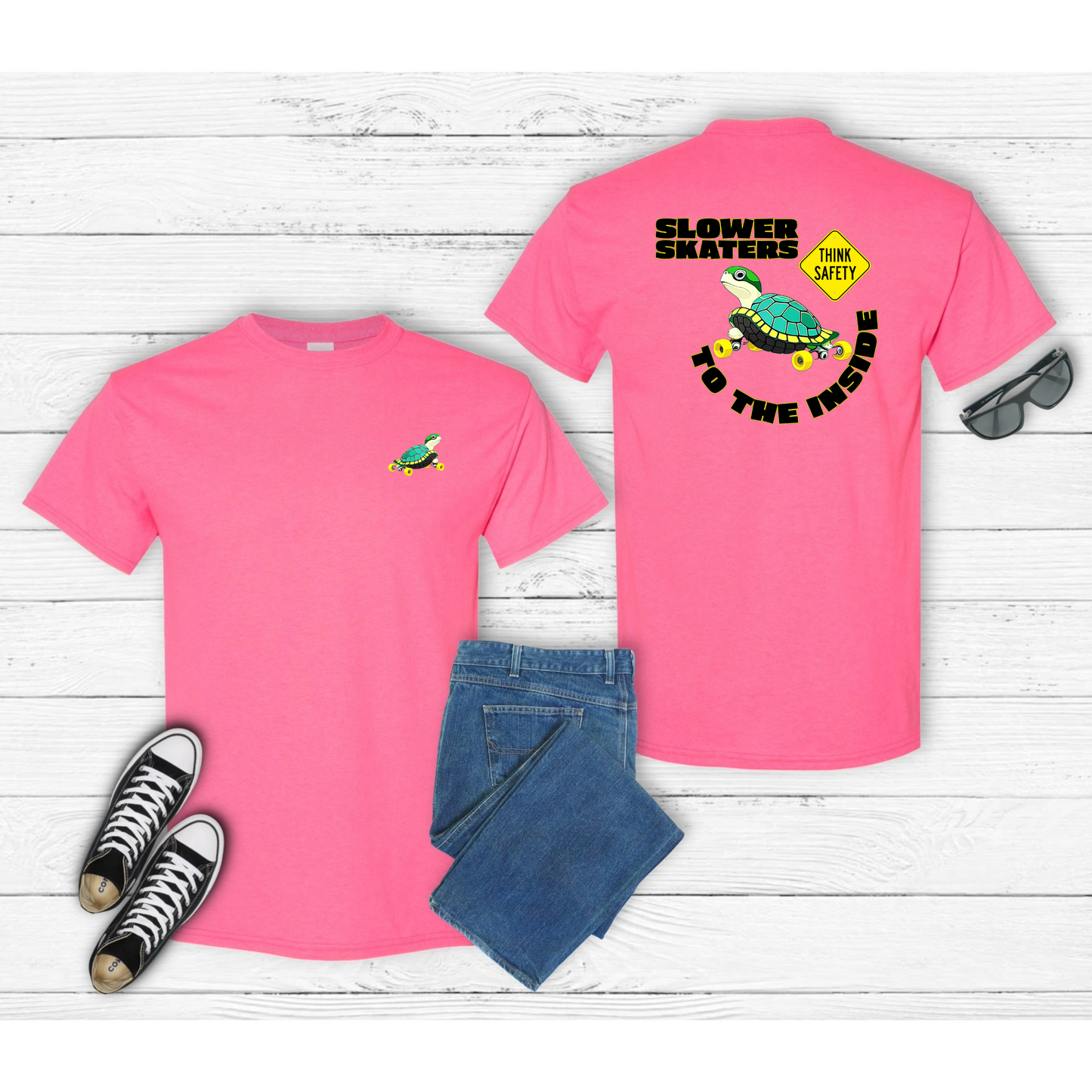 Slower Skaters to the Inside Graphic T-Shirt(unisex)