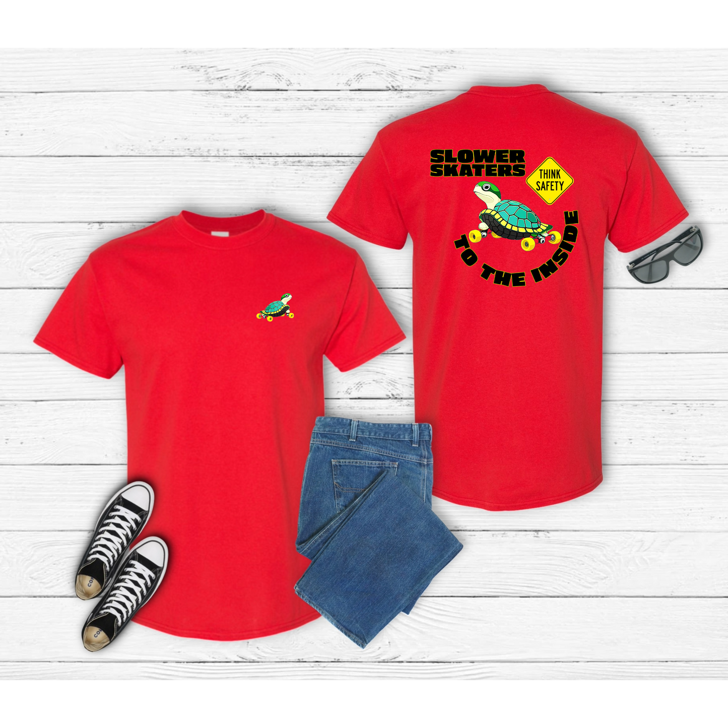 Slower Skaters to the Inside Graphic T-Shirt(unisex)