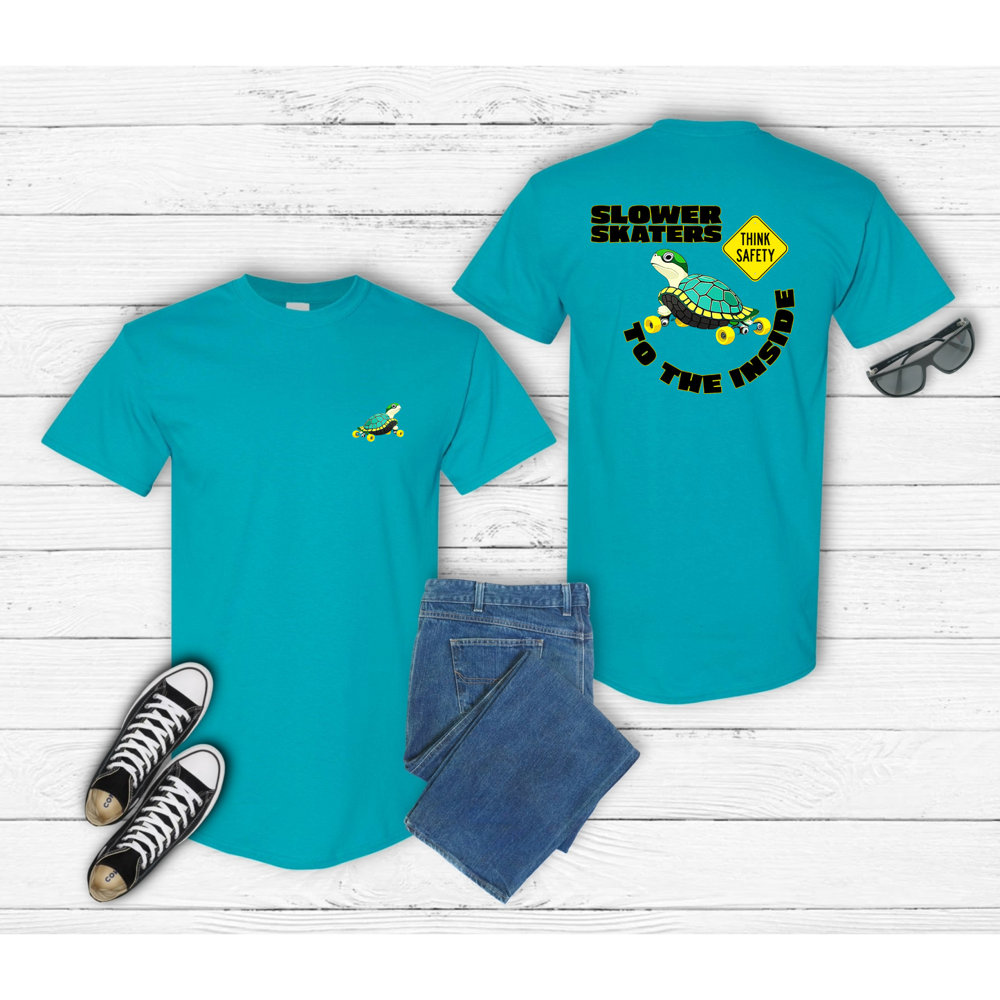 Slower Skaters to the Inside Graphic T-Shirt(unisex)