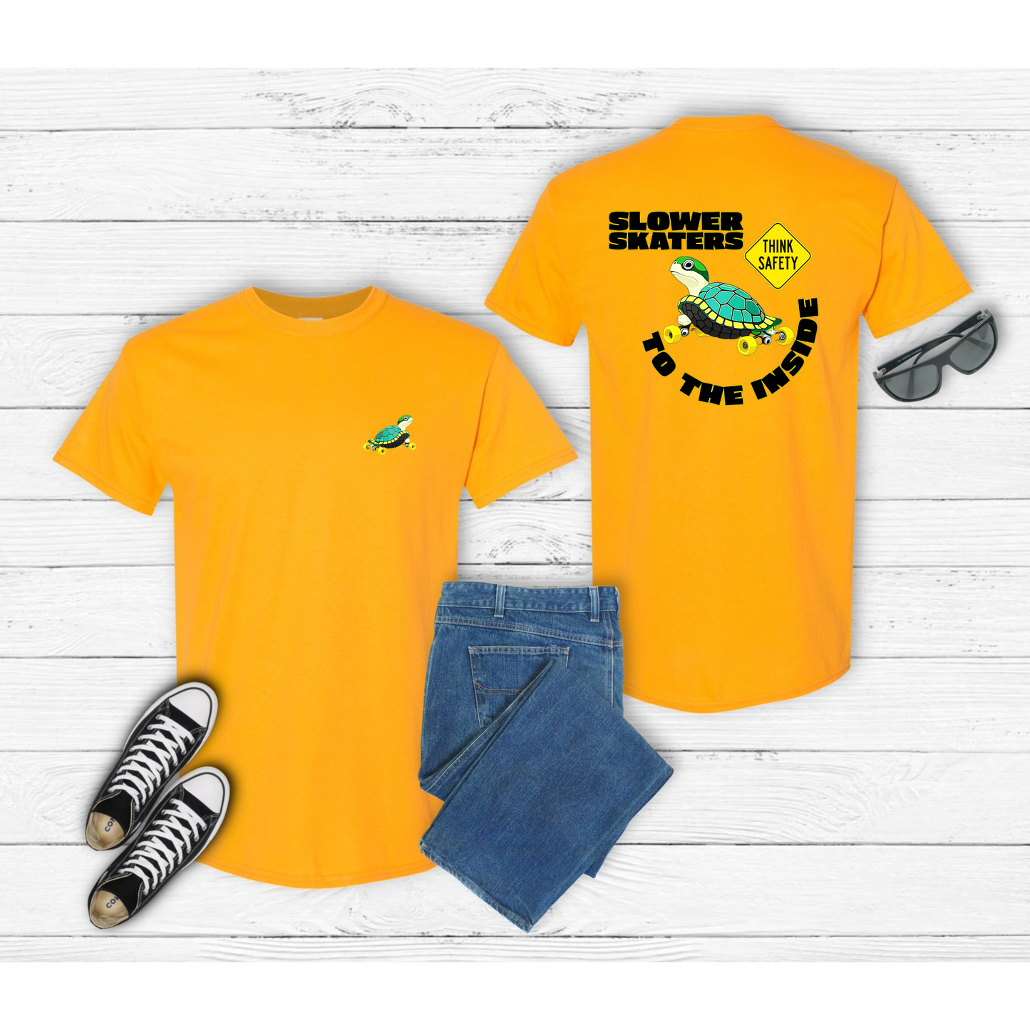 Slower Skaters to the Inside Graphic T-Shirt(unisex)