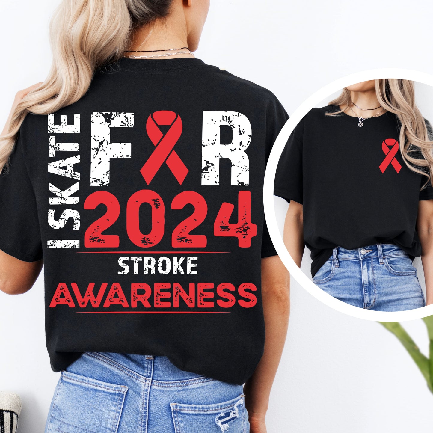 I SKATE FOR STROKE AWARENESS GRAPHIC T-SHIRT 2024