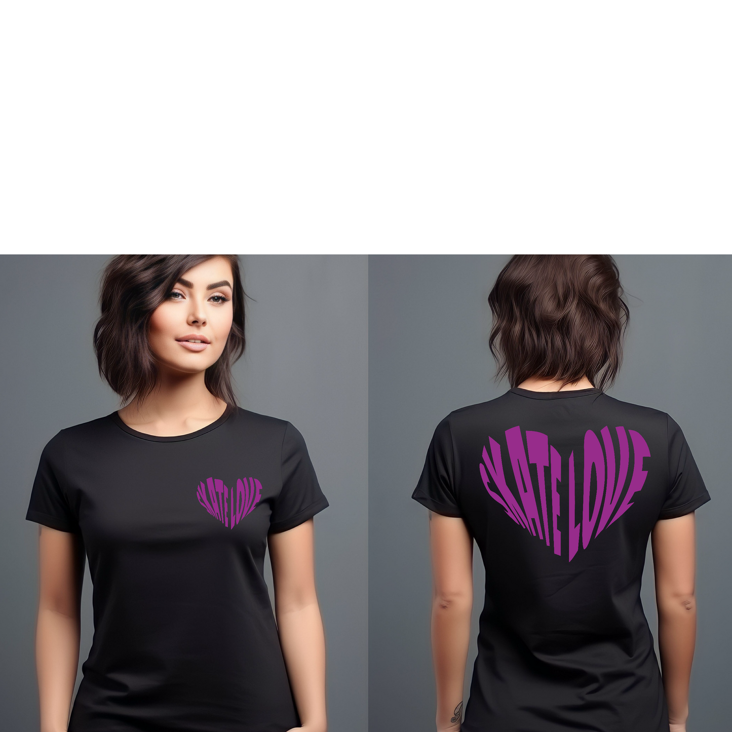 Skate Love Colored Graphic T-shirt (Women’s)