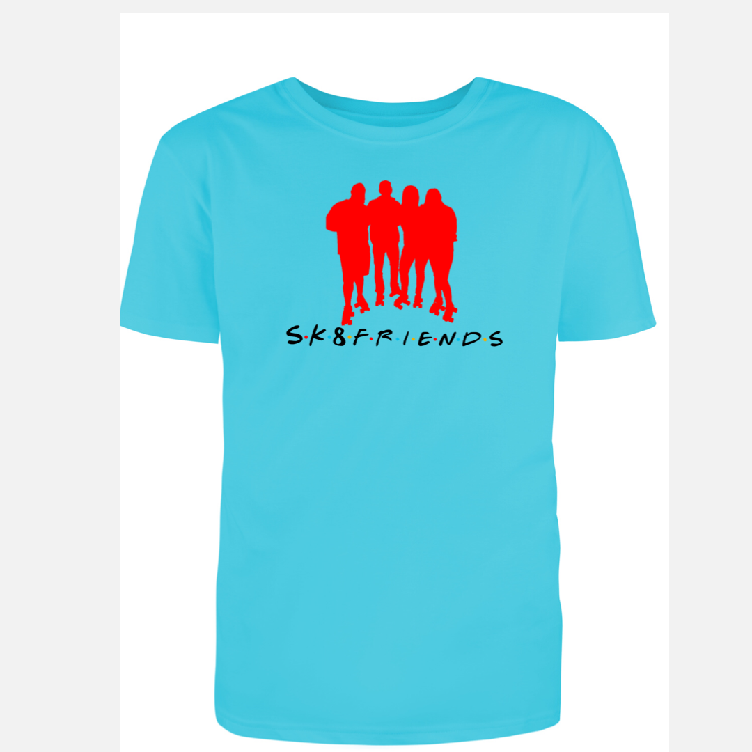 NEW!!! S.K.8.F.R.I.E.N.D.S Graphic T-Shirt. (Colored T-Shirt)