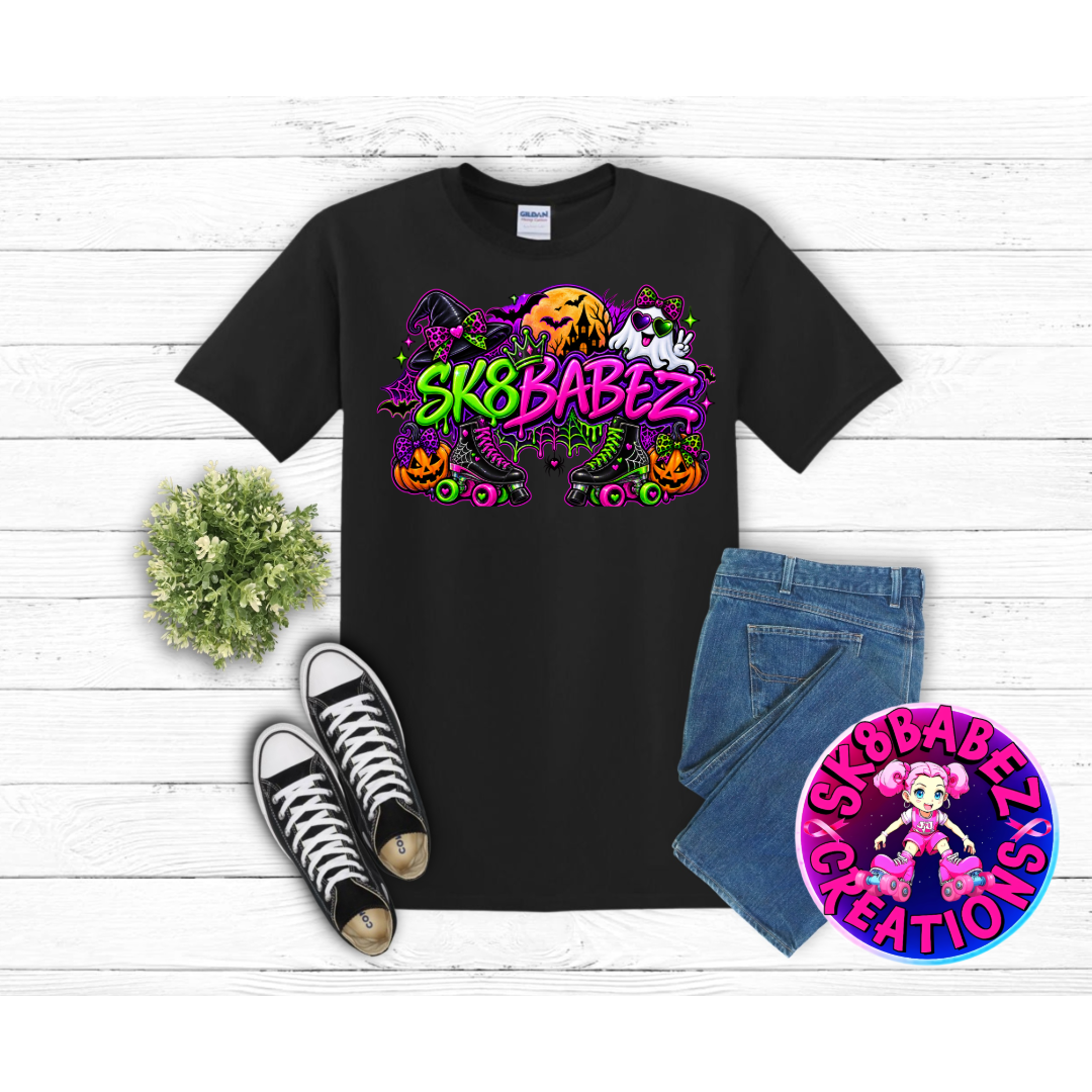 🎃 SK8BABEZ Halloween Roller Skate T-Shirt 👻🛼