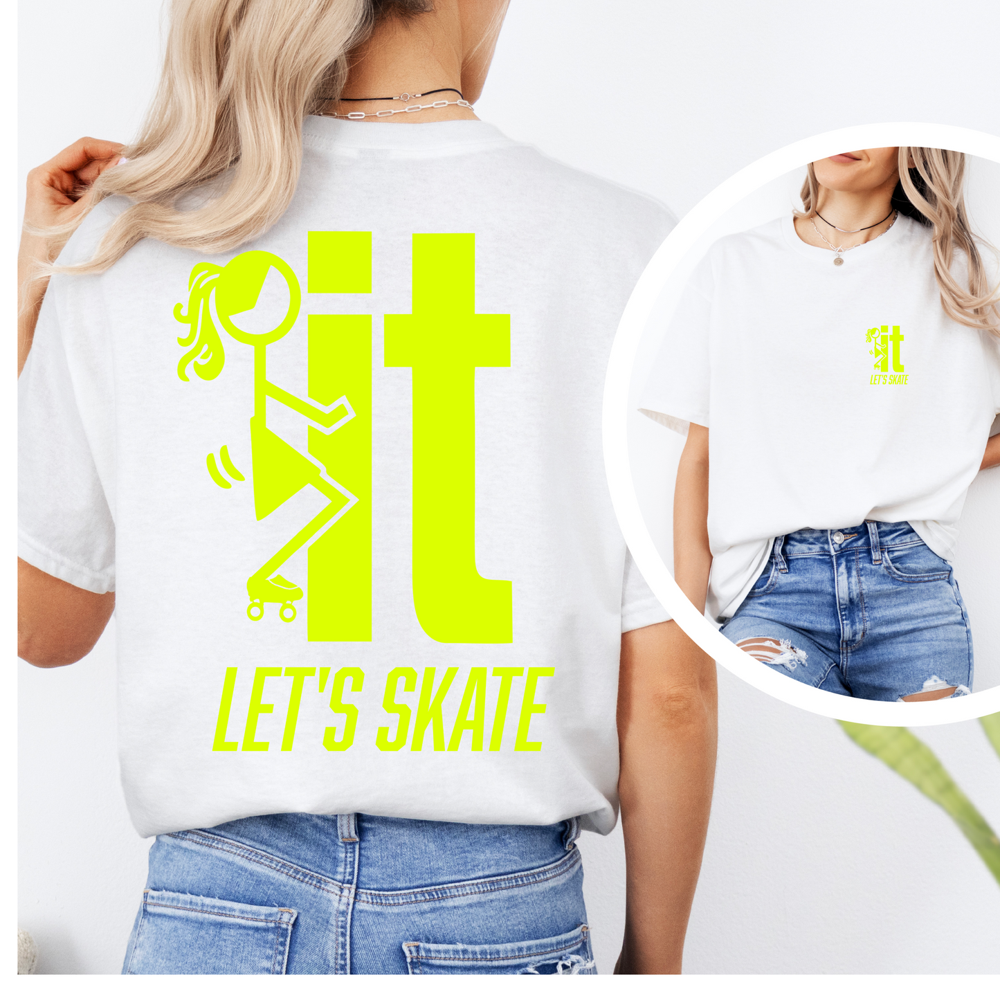 F...IT LET"S SKATE Women’s Graphic T-Shirt