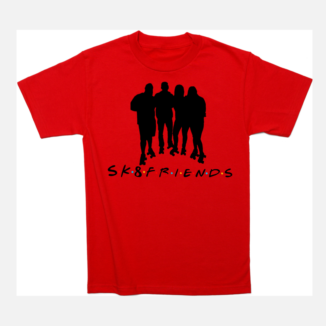 NEW!!! S.K.8.F.R.I.E.N.D.S Graphic T-Shirt. (Colored T-Shirt)