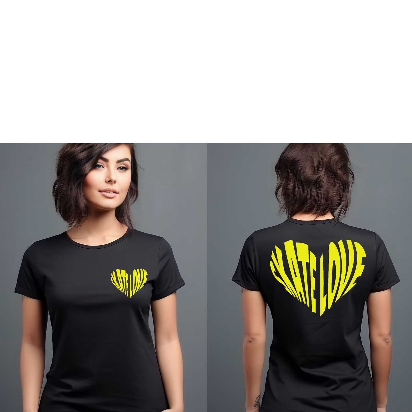 Skate Love Colored Graphic T-shirt (Women’s)