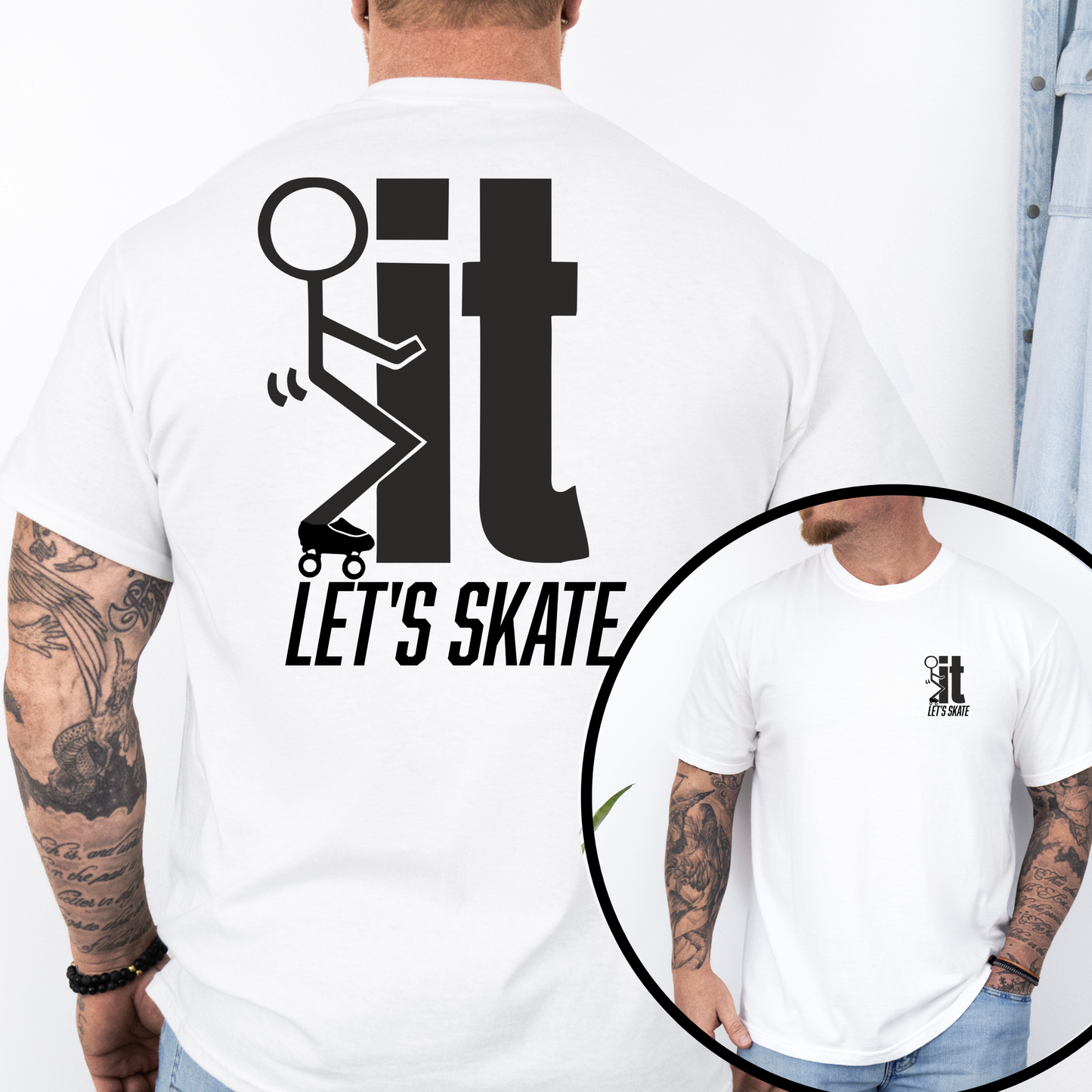 F...IT LET"S SKATE Men’s  Graphic T-Shirt