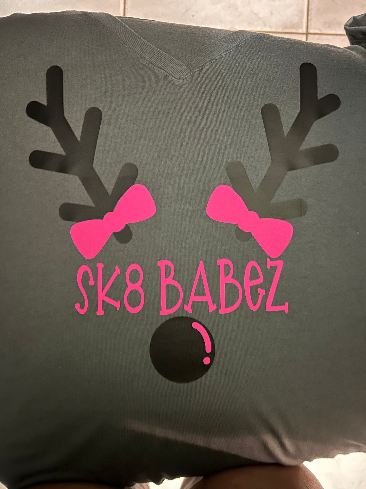 SK8 Babez Reindeer Christmas Graphic T-Shirt