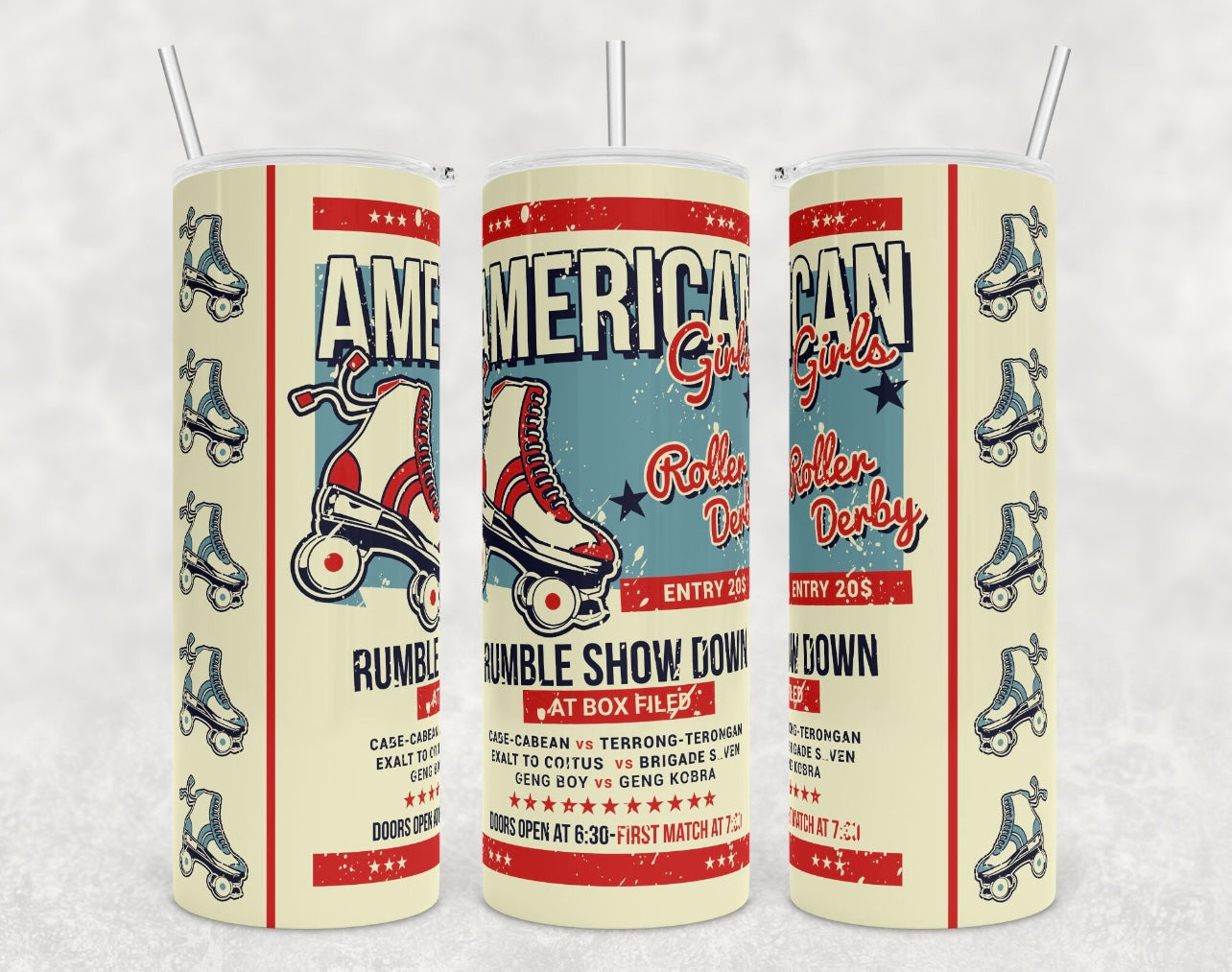 American Roller Skate 20oz Tumbler