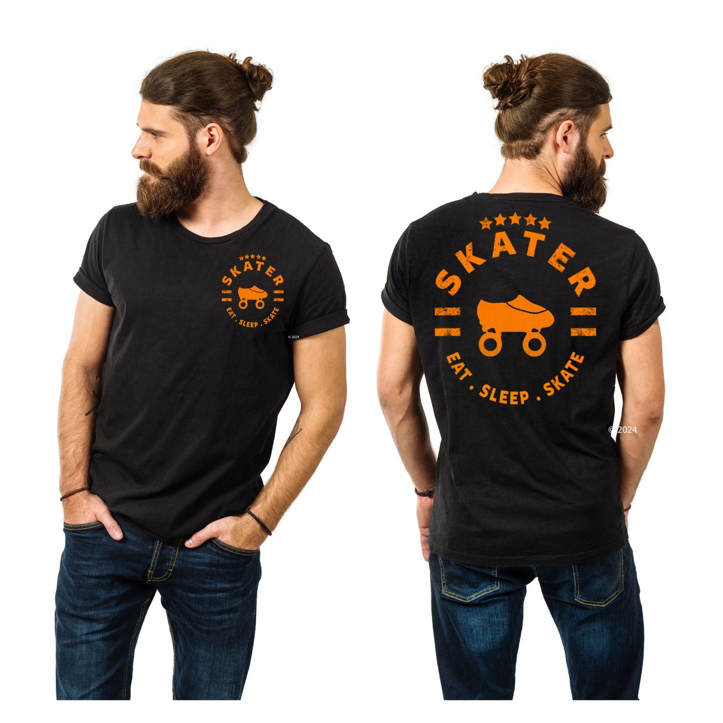 NEW!!! Skater Eat.Sleep.Skate Men’s Graphic T-Shirt(Colored Design)