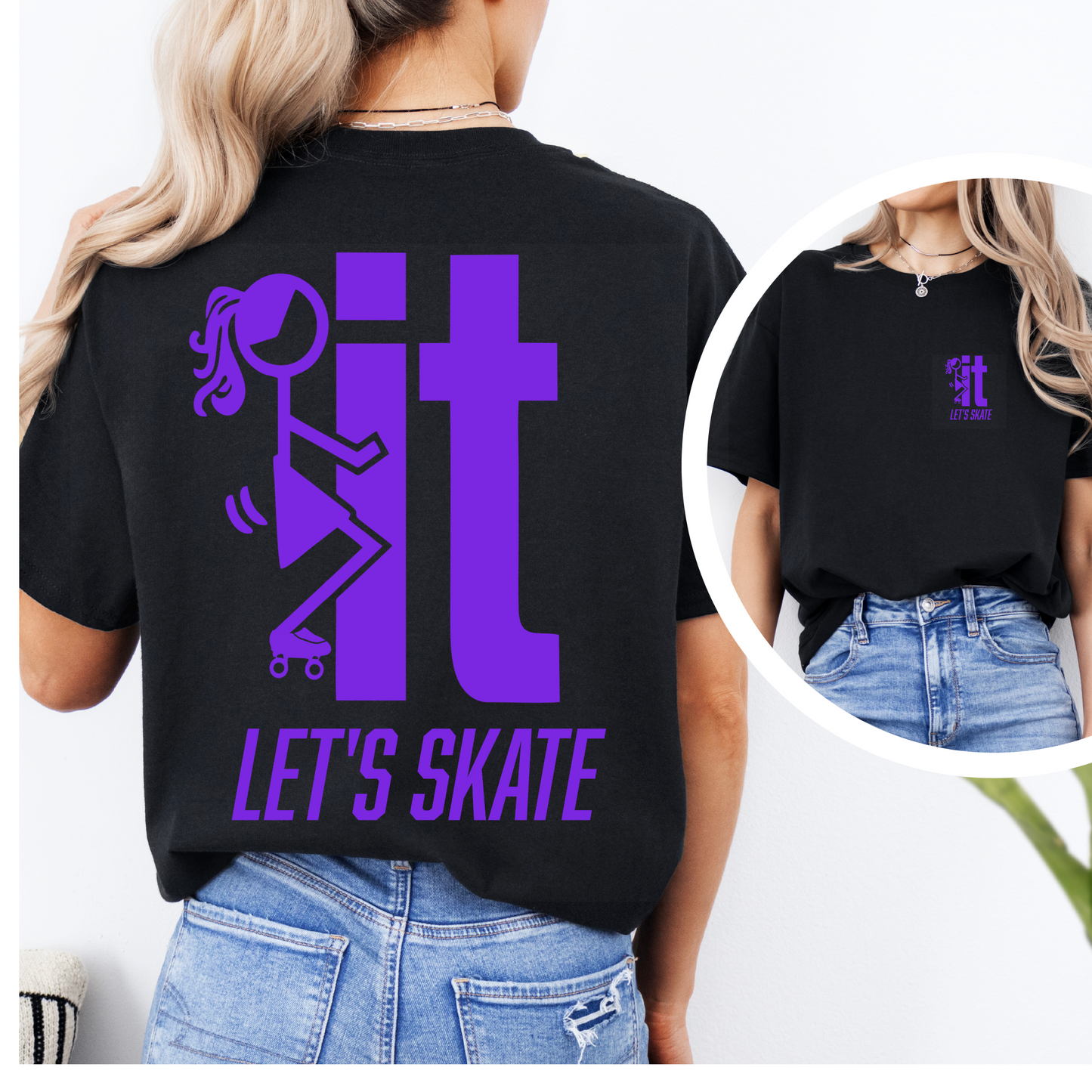 F...IT LET"S SKATE Women’s Graphic T-Shirt