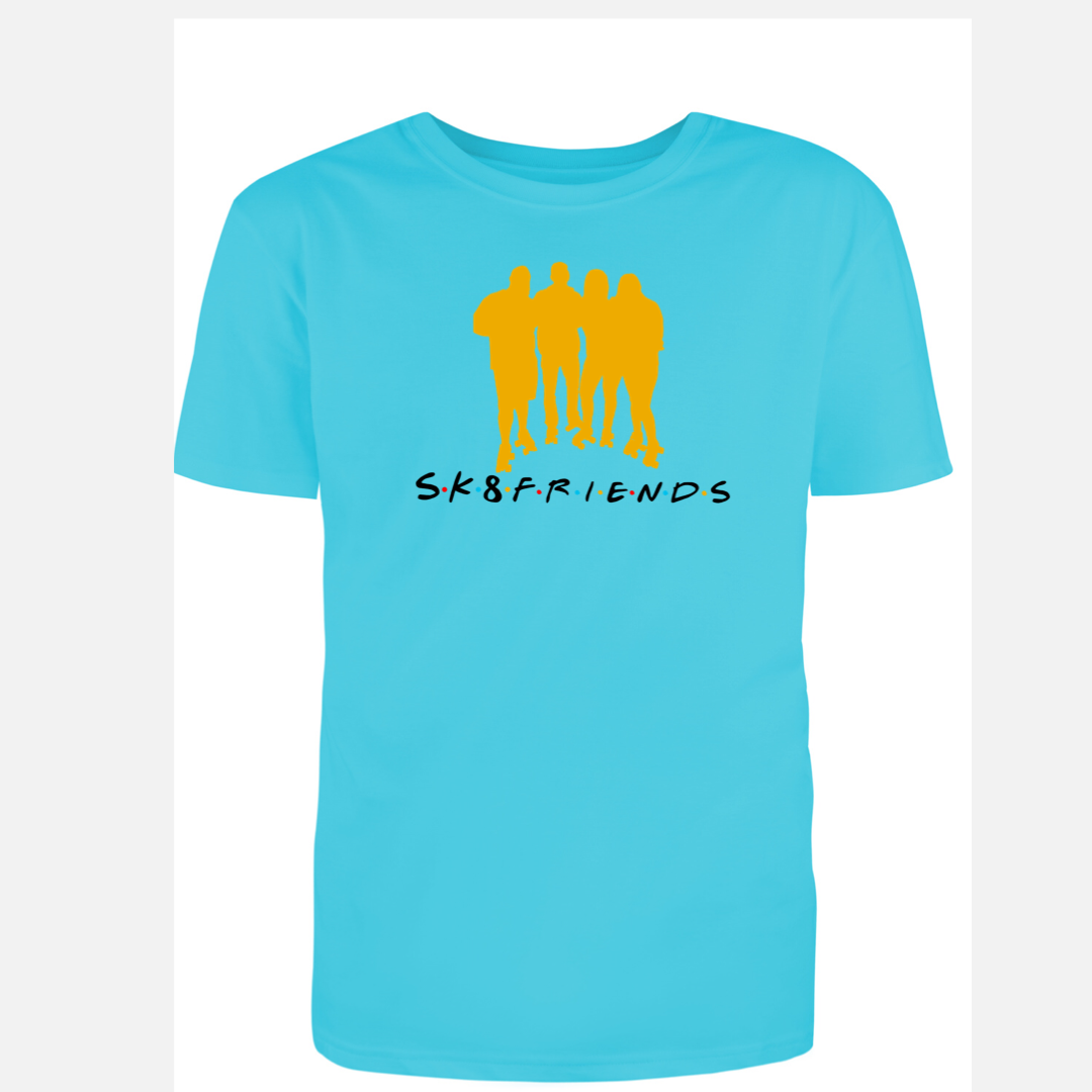 NEW!!! S.K.8.F.R.I.E.N.D.S Graphic T-Shirt. (Colored T-Shirt)