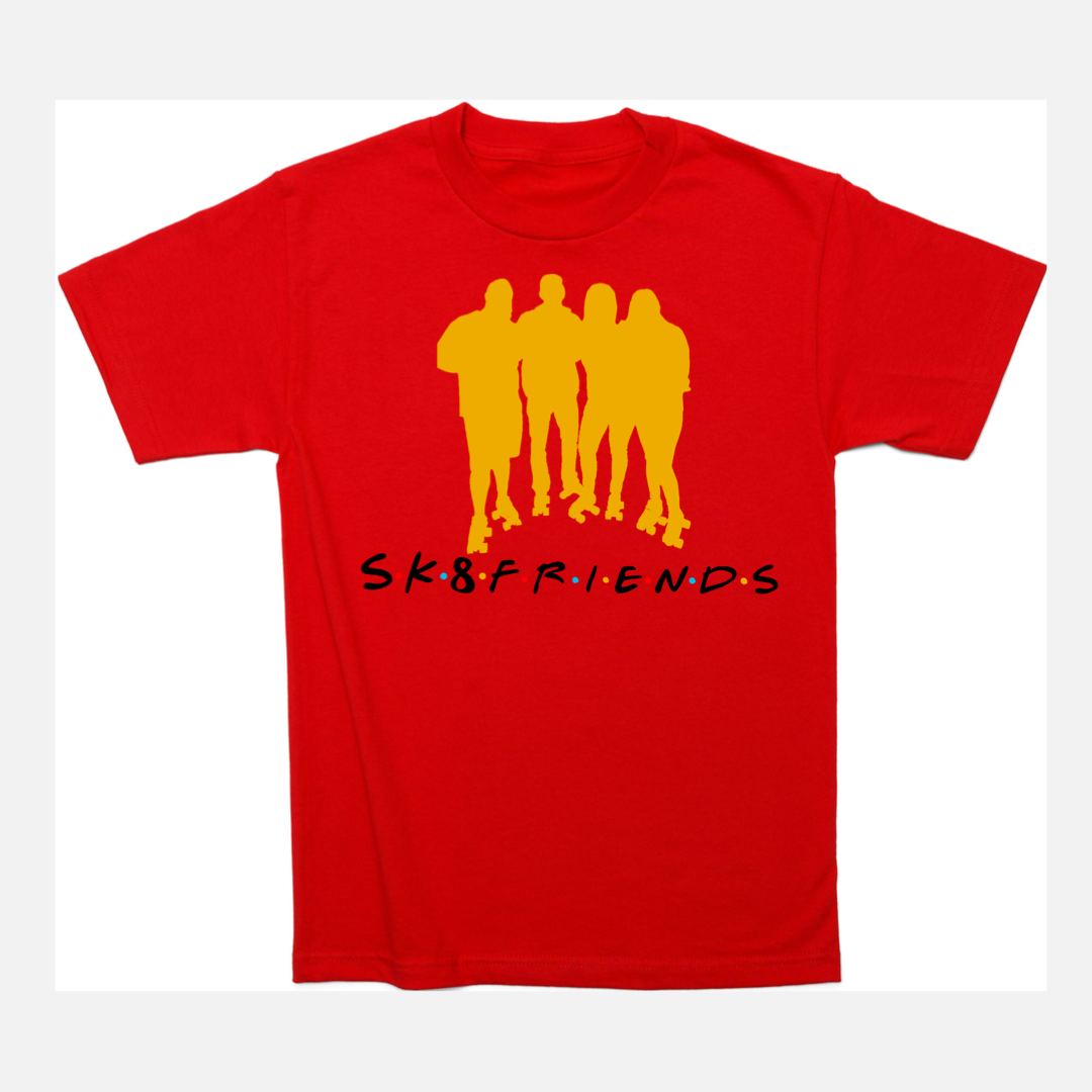 NEW!!! S.K.8.F.R.I.E.N.D.S Graphic T-Shirt. (Colored T-Shirt)