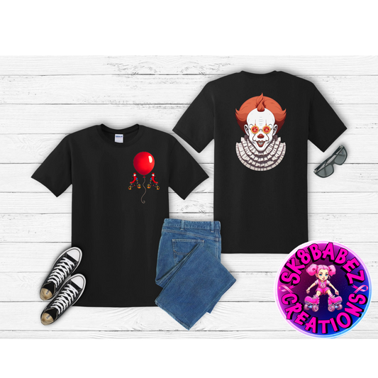 Clown Pennywise Graphic Skate Tshirt