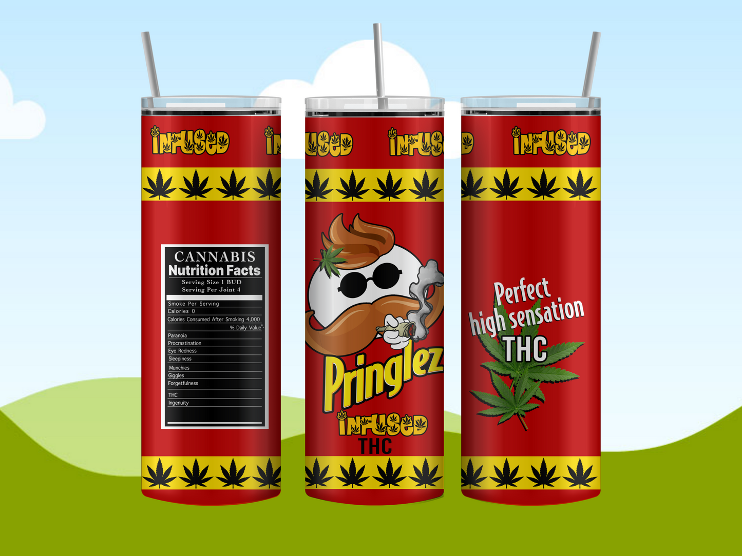 Pringlez Cannabis 20oz tumbler