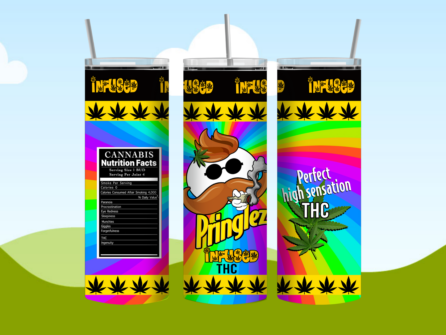 Pringlez Cannabis 20oz tumbler