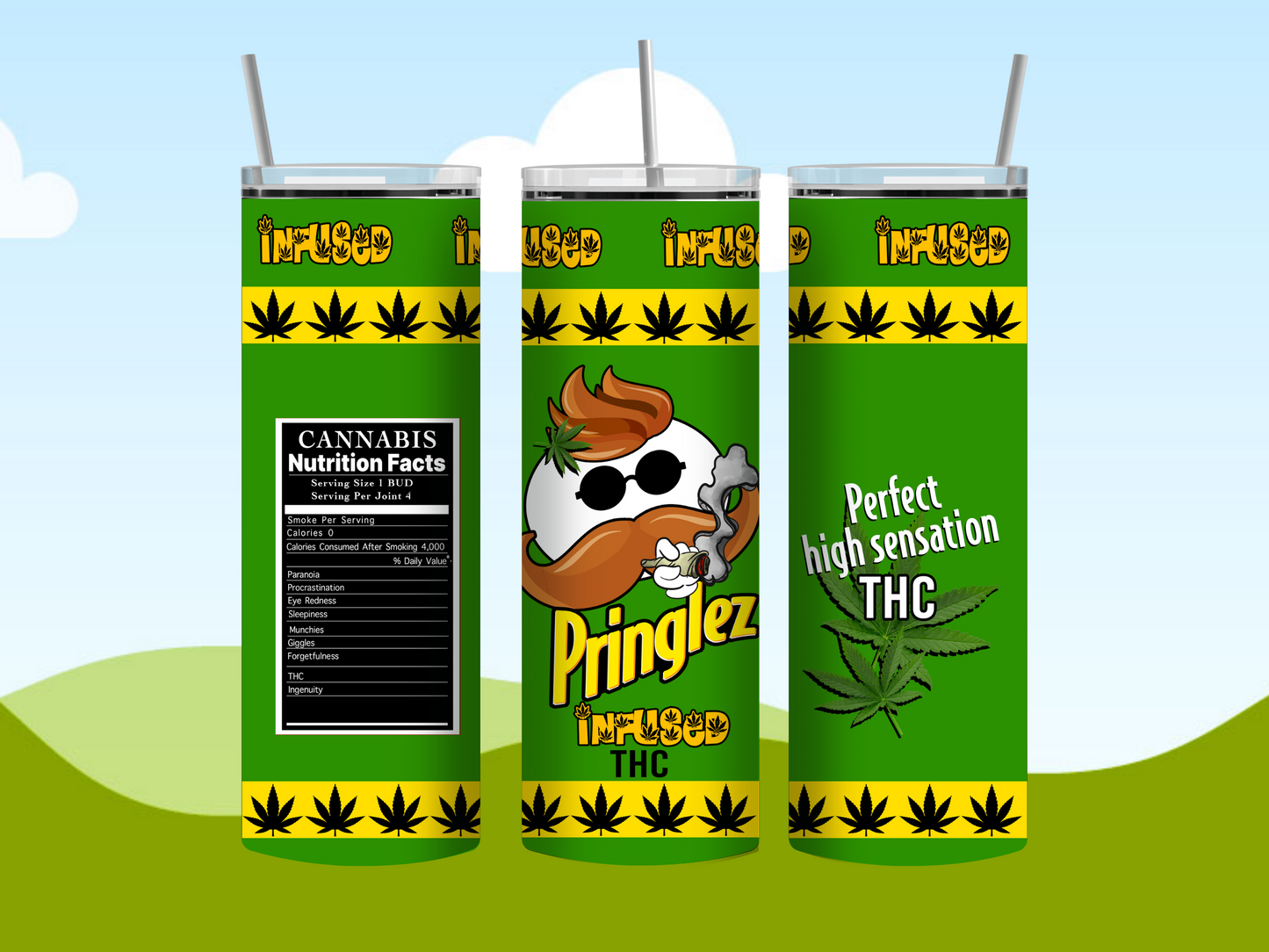 Pringlez Cannabis 20oz tumbler