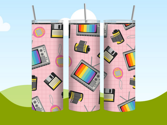 Pink Pride 80's 20oz Tumbler