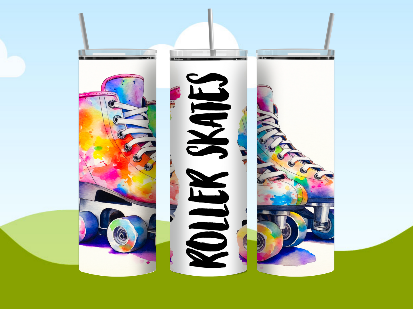 Multicolor Roller Skating 20ozTumbler