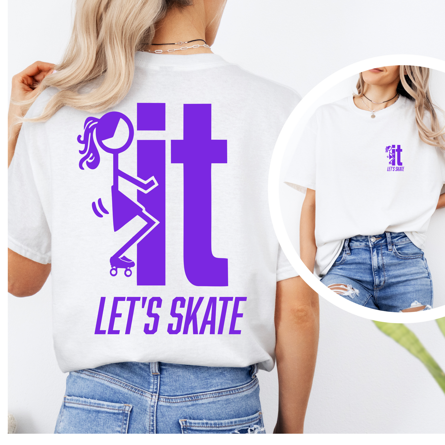 F...IT LET"S SKATE Women’s Graphic T-Shirt