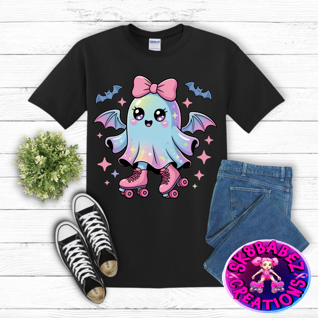 Roller skating ghost
