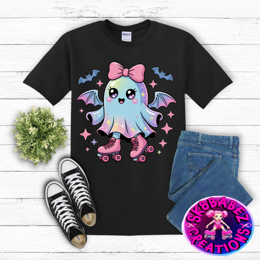 Roller skating ghost