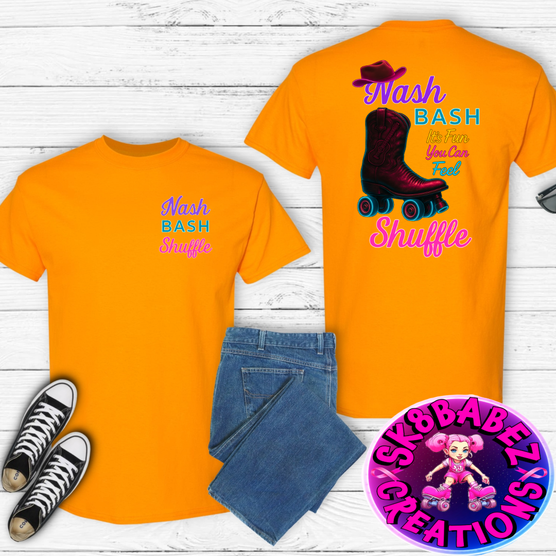 🛼 Nash Bash Shuffle Event T-Shirt – It’s Fun You Can Feel🛼