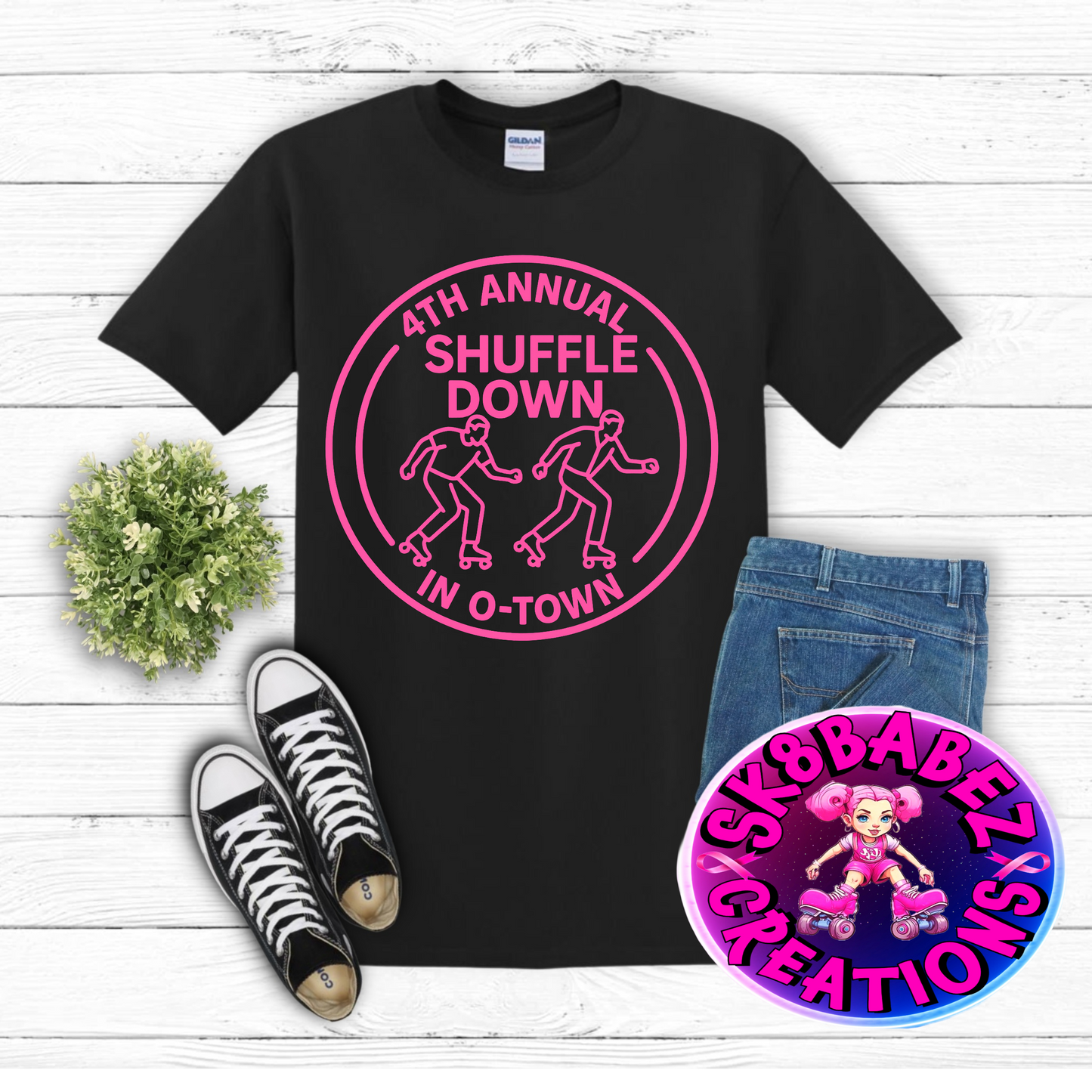 Shuffle down in O -Town graphic event shirt
