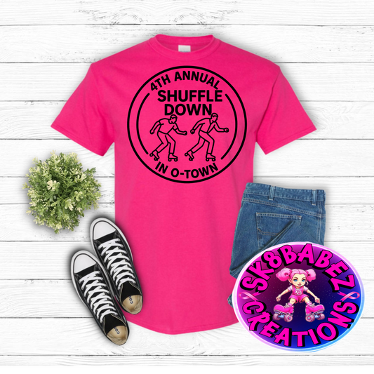 Shuffle down in O -Town graphic event shirt